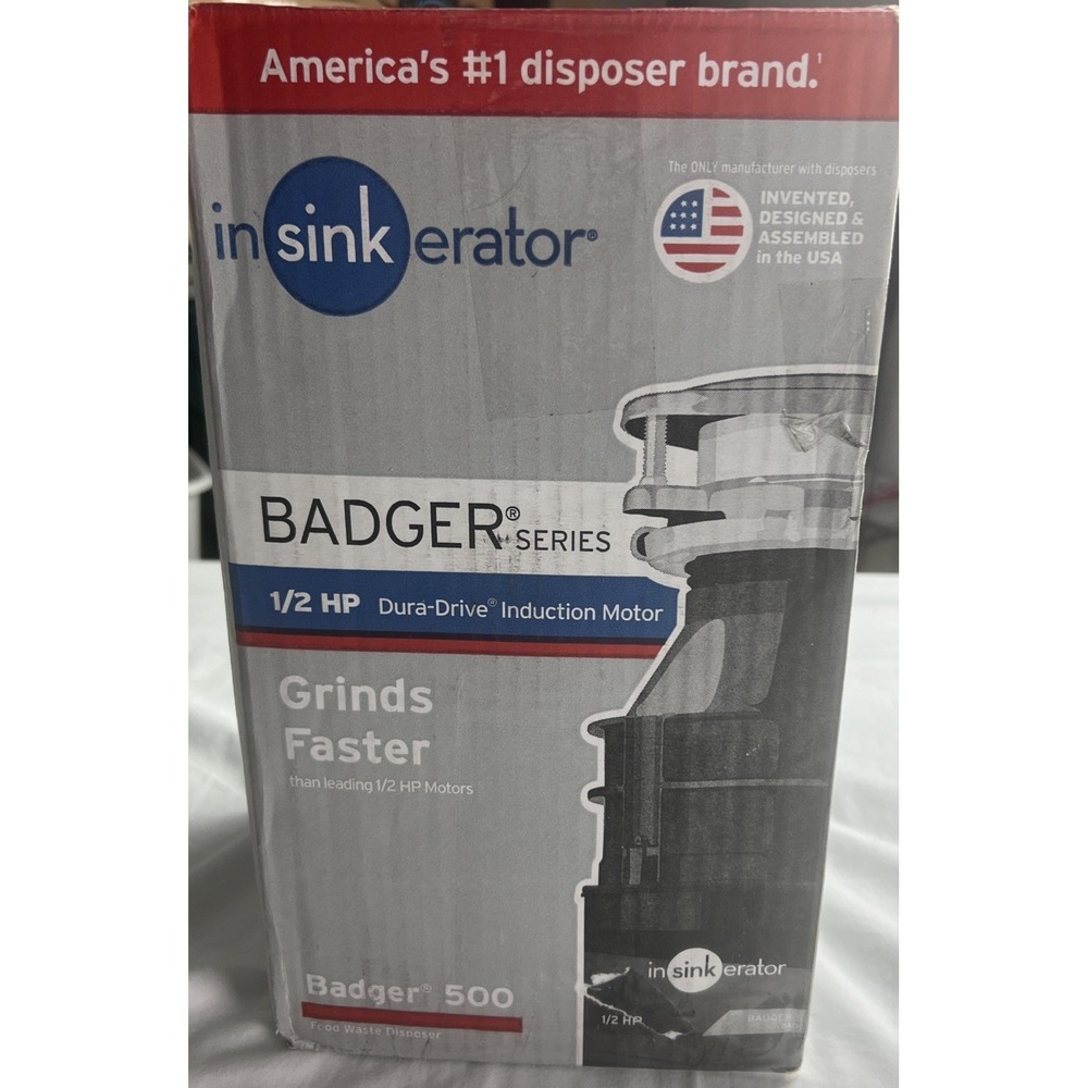 InSinkErator Garbage Disposal Badger 500 Standard‎ Series 1/2 HP Made in USA